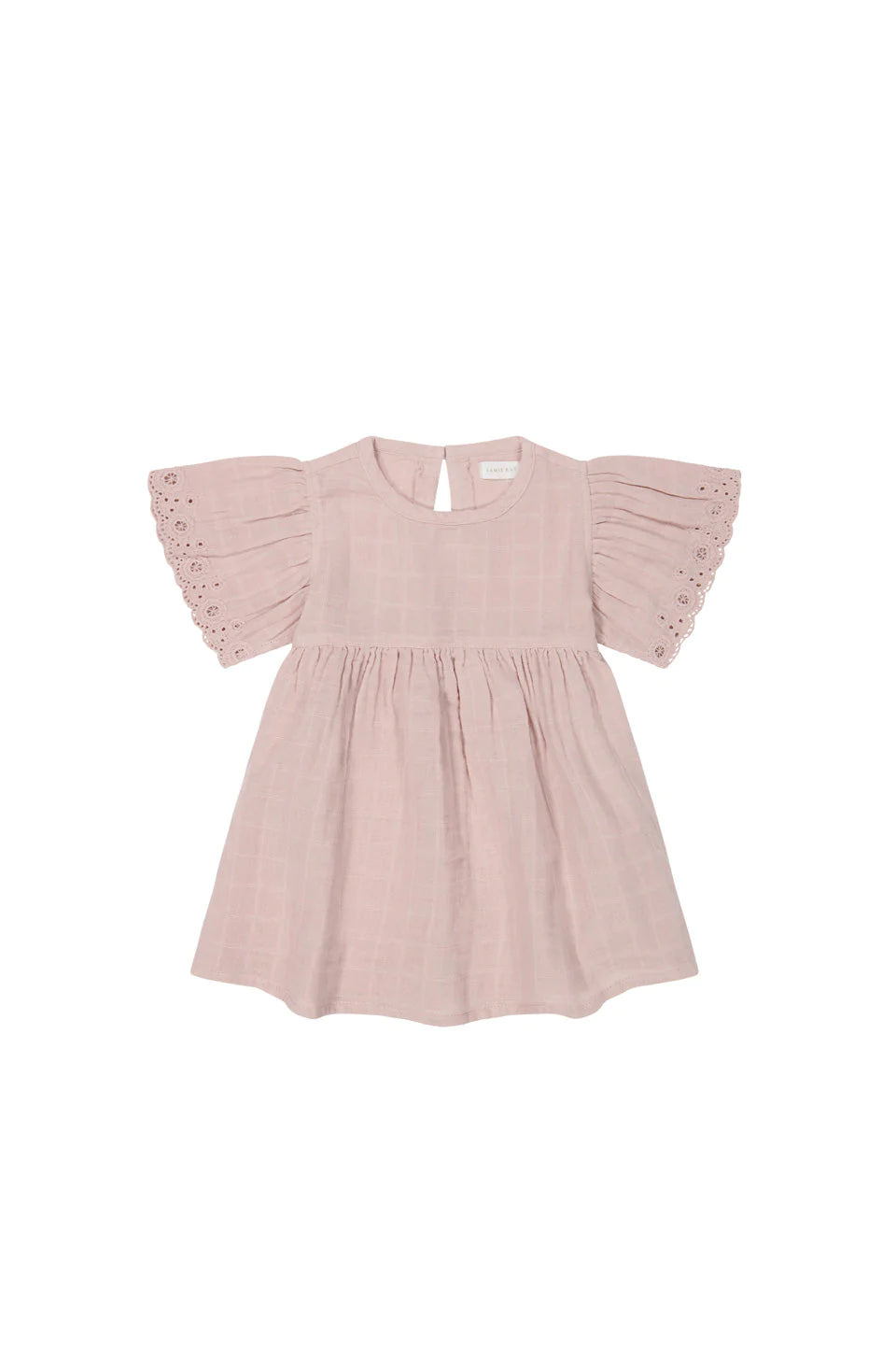 Organic Cotton Muslin Phillipa Dress - Powder Pink