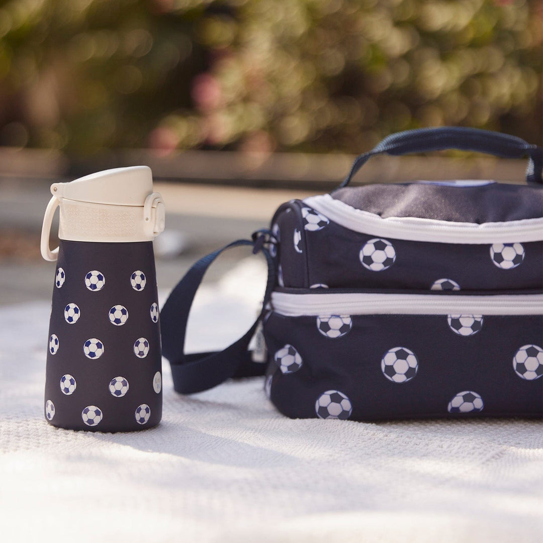 Football insulated double decker lunch bag