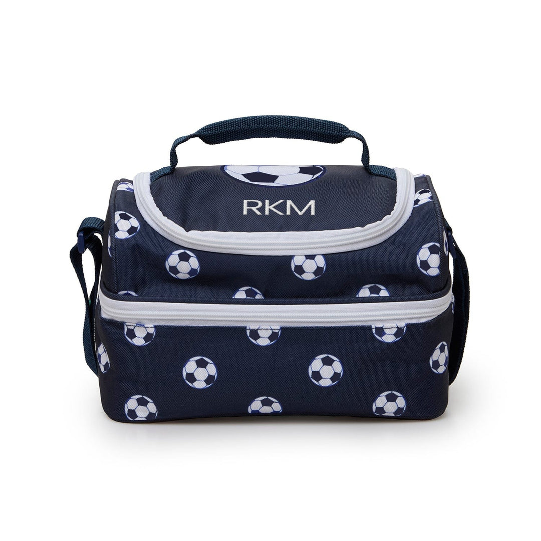 Football insulated double decker lunch bag