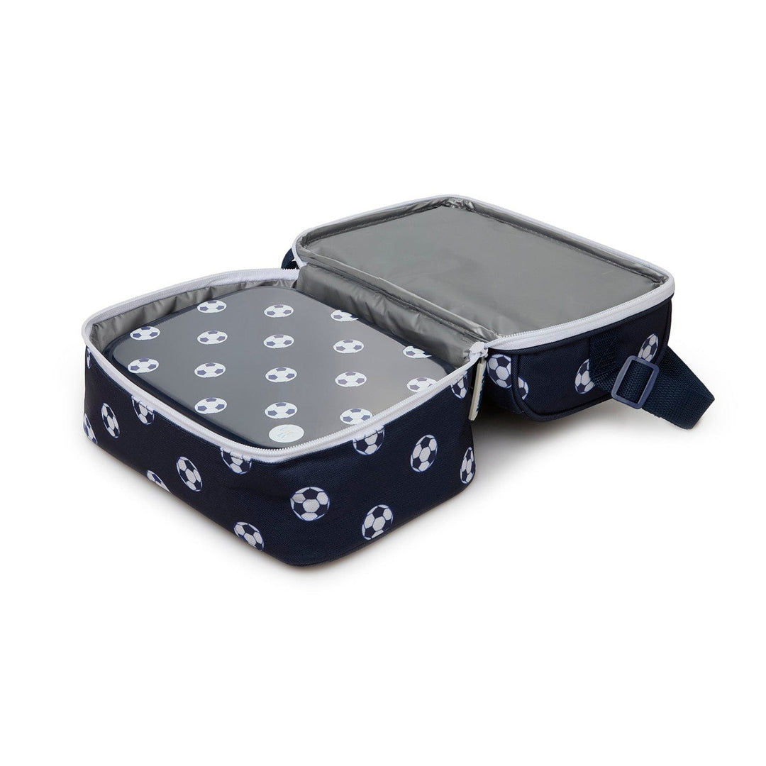 Football insulated double decker lunch bag