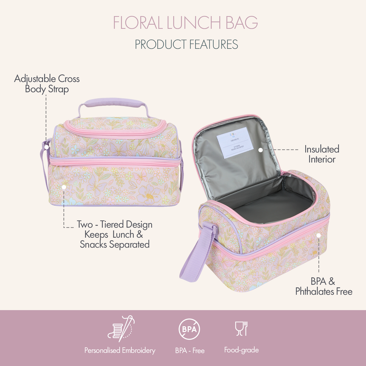 Botanica Double Decker Lunch Bag