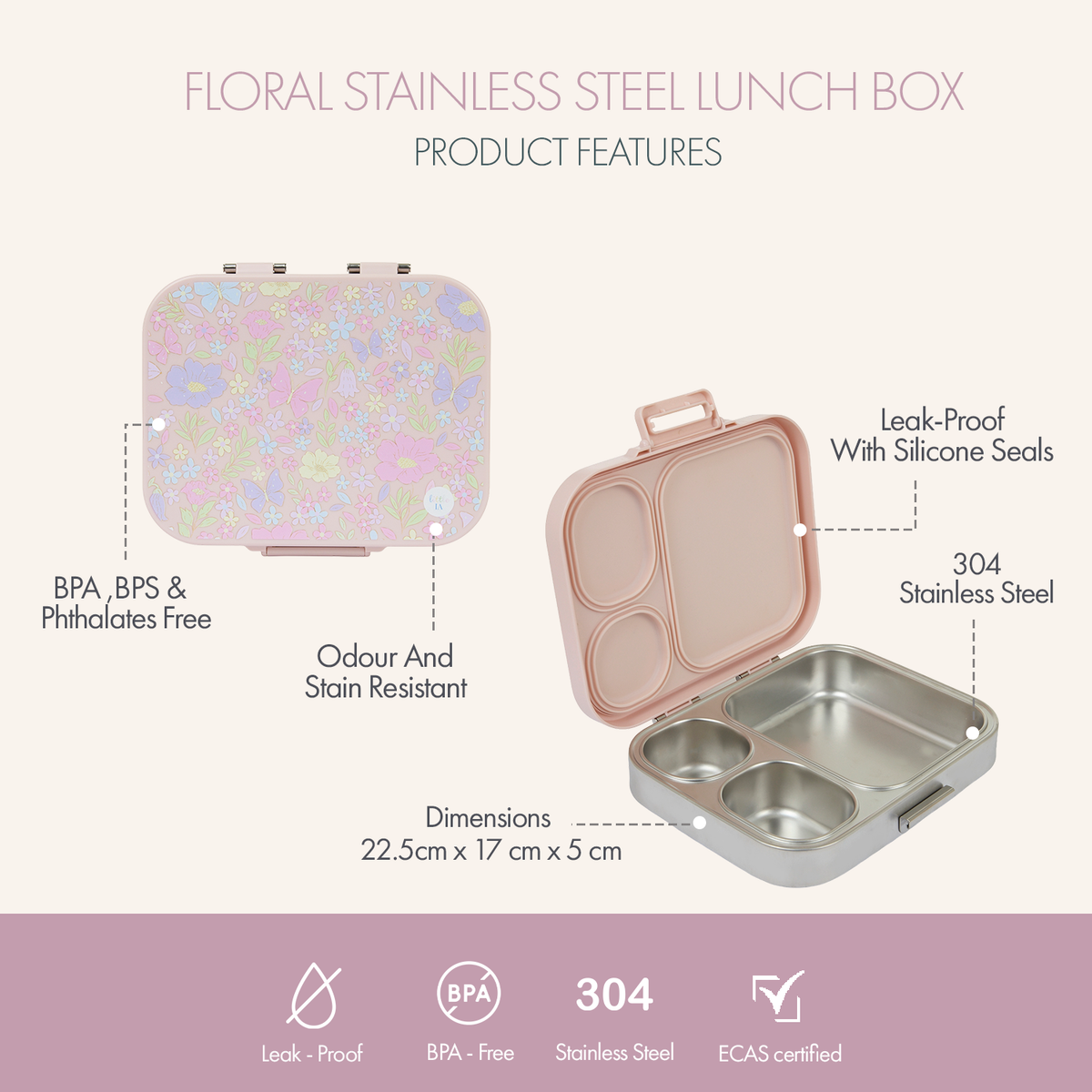 Botanica Stainless Steel Lunchbox