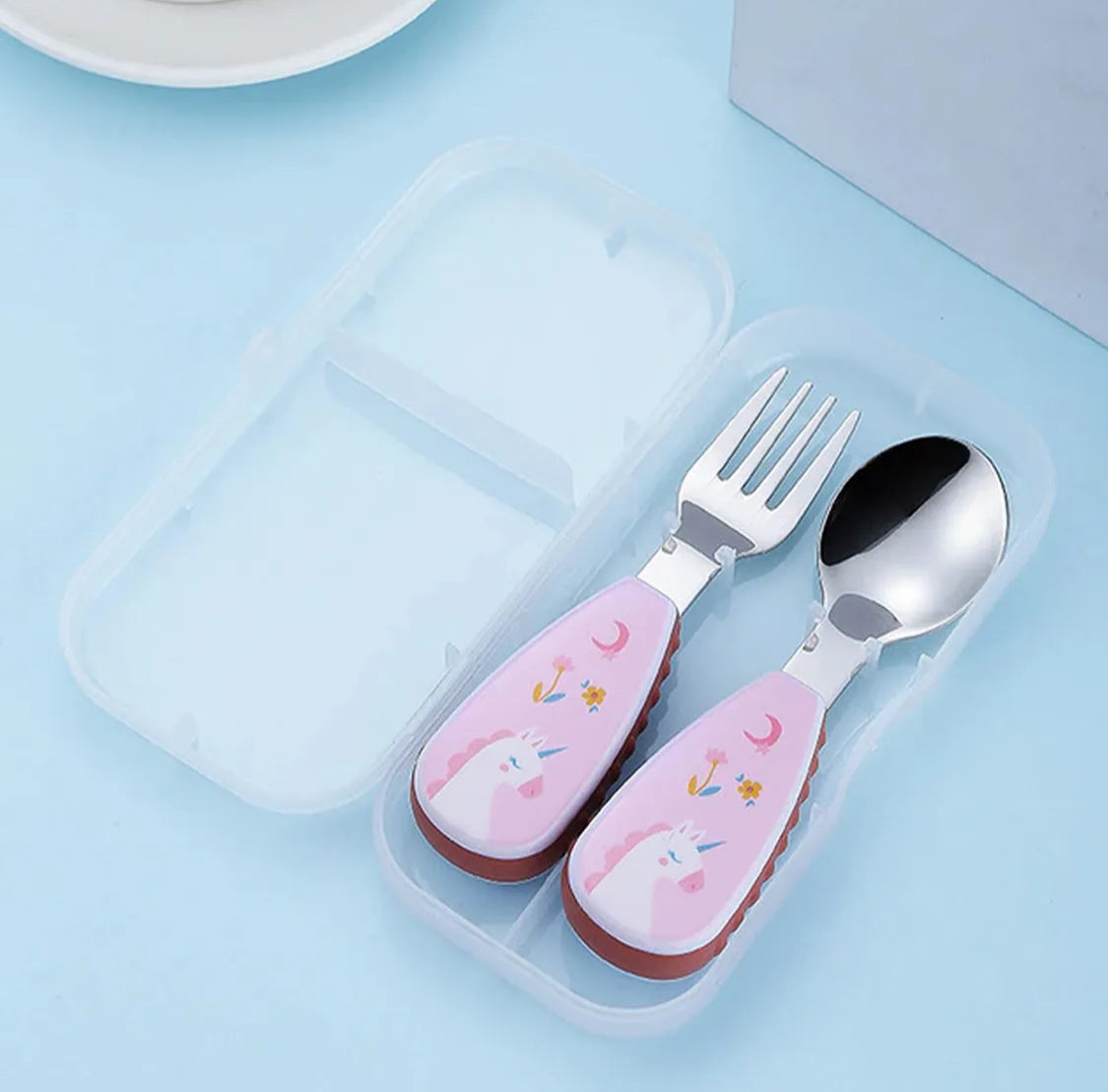 Kids cutlery set with case