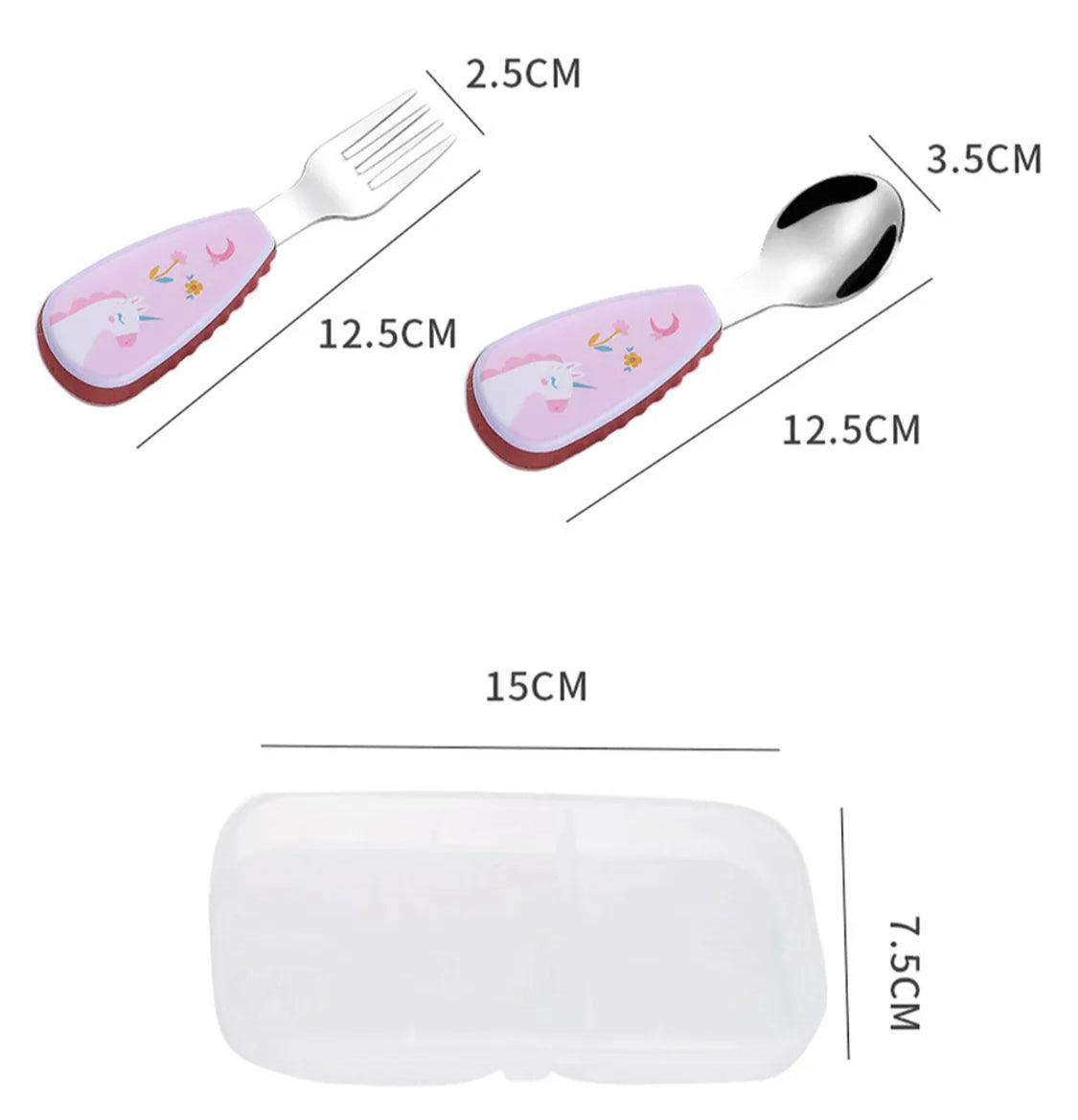 Kids cutlery set with case
