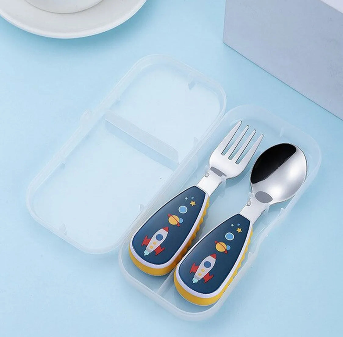 Kids cutlery set with case