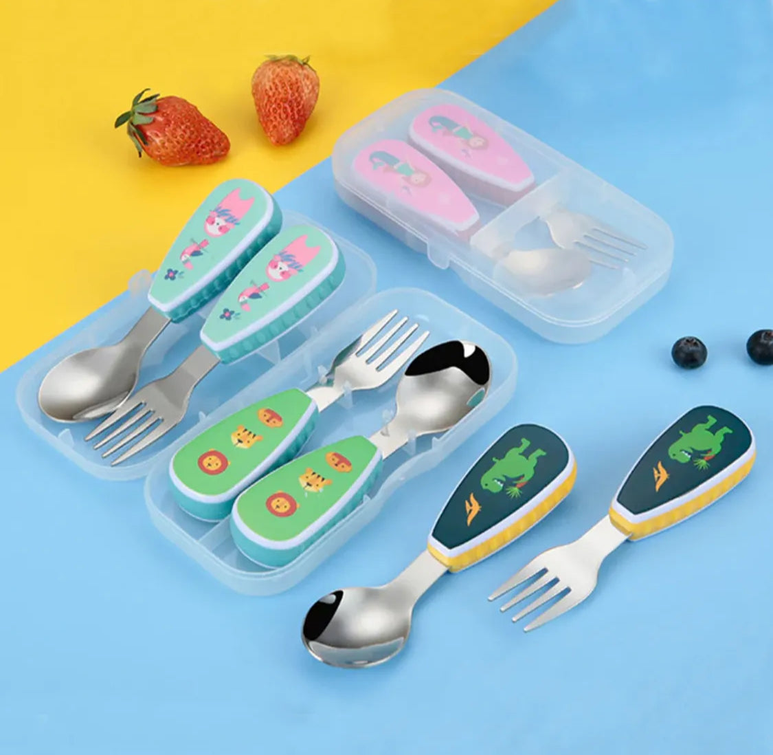 Kids cutlery set with case