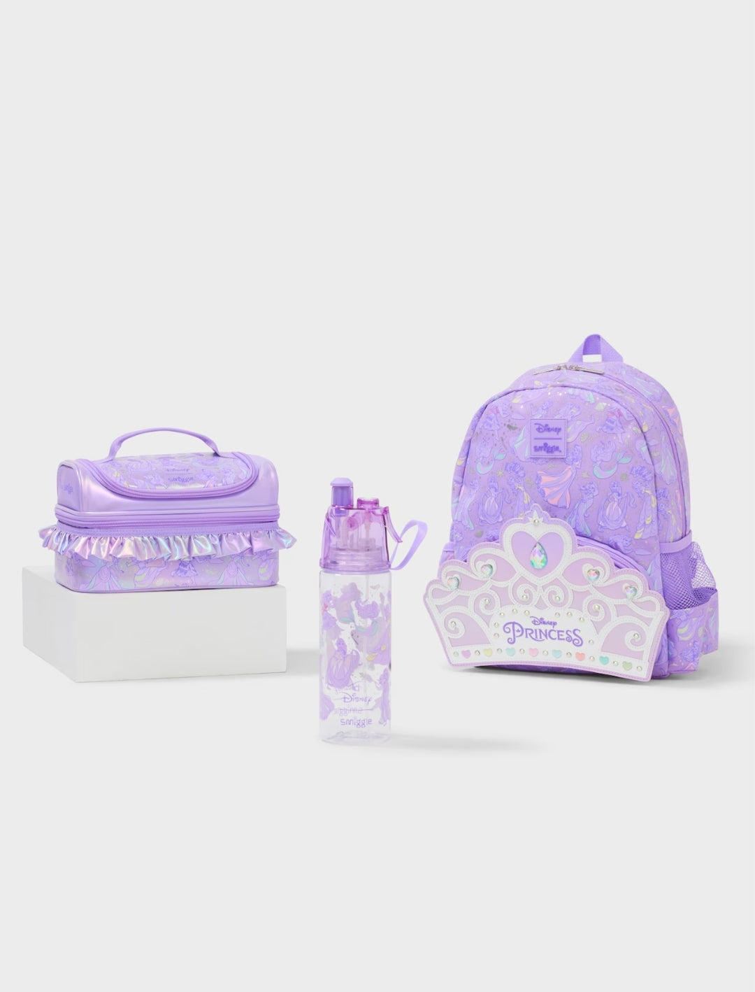 Disney Princess 3 Piece Character Hoodie Backpack Bundle