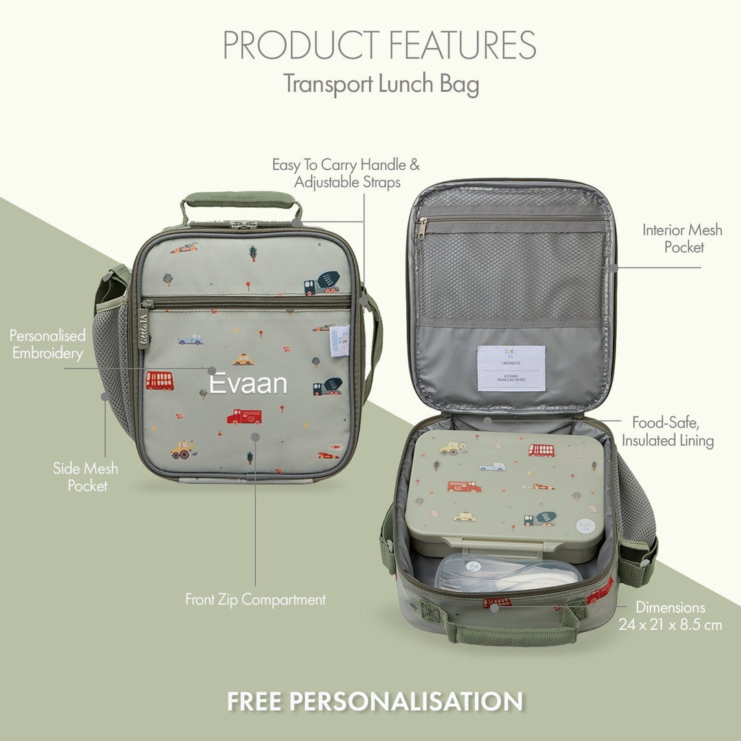 Transport insulated lunch bag