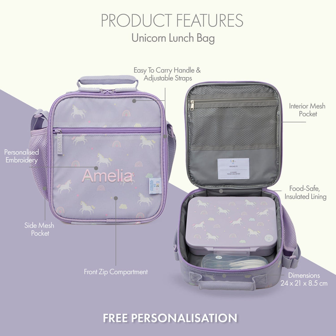 Unicorn insulated lunch bag