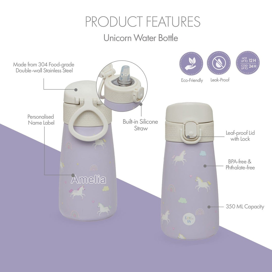 Unicorn stainless steel insulated water bottle