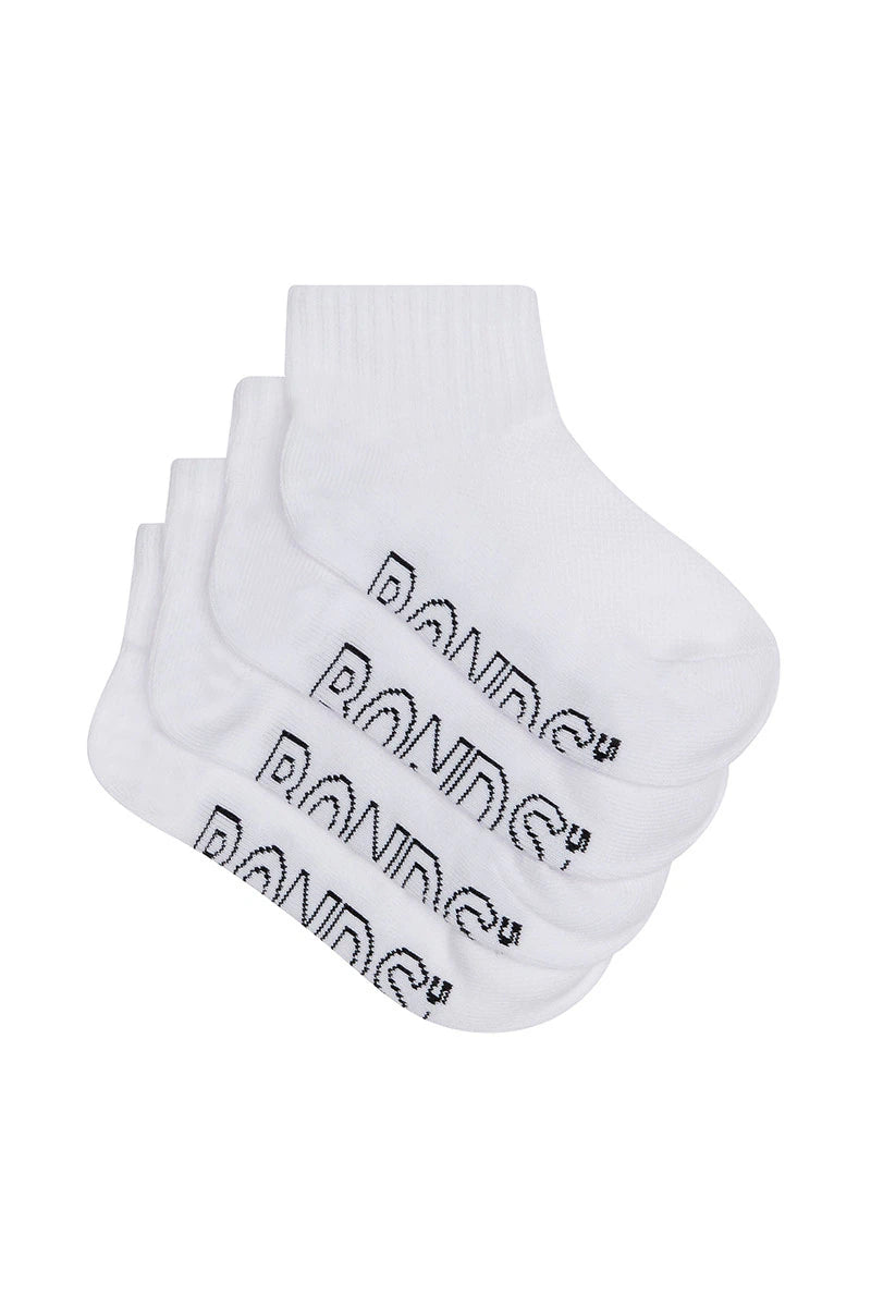 Kids Logo Light Quarter Crew 4 Pack