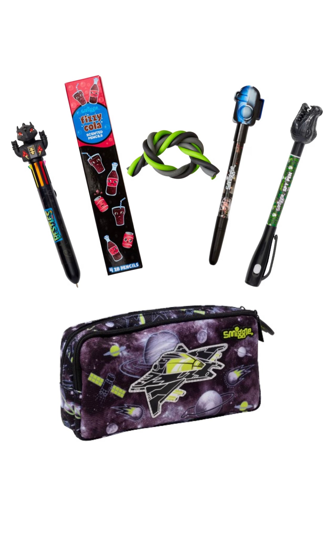 6 Piece Pencil Case & Stationery Goodies Bundle 2