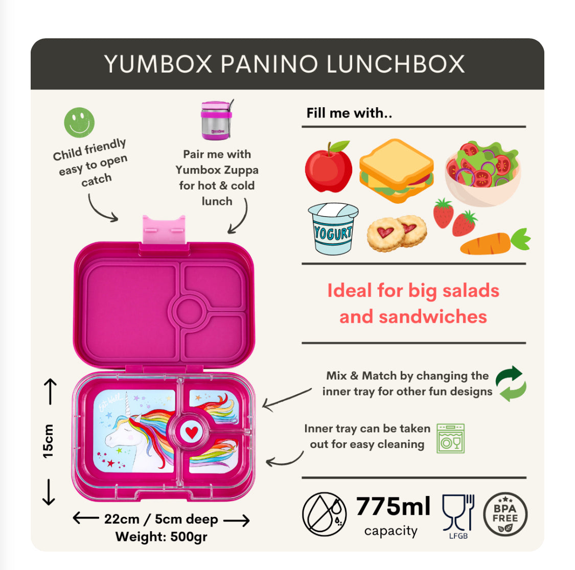 Yumbox Panino - Magical Unicorn