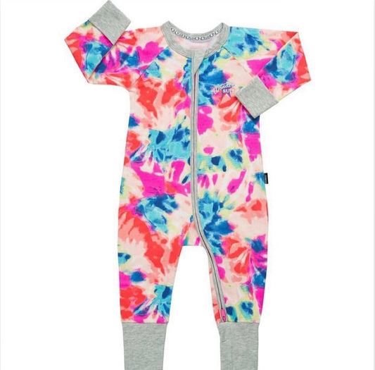 BONDS 2 way zip wondersuit - Kaleidoscope Tie Dye