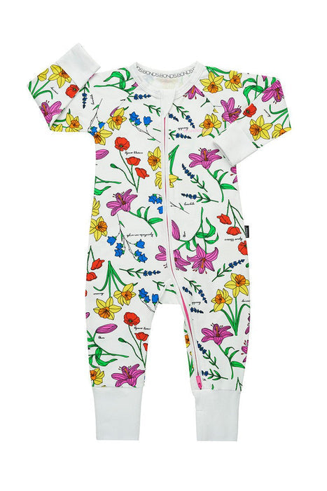 BONDS ZIPPY WONDERSUIT LONG SLEEVE - Botanic Floral