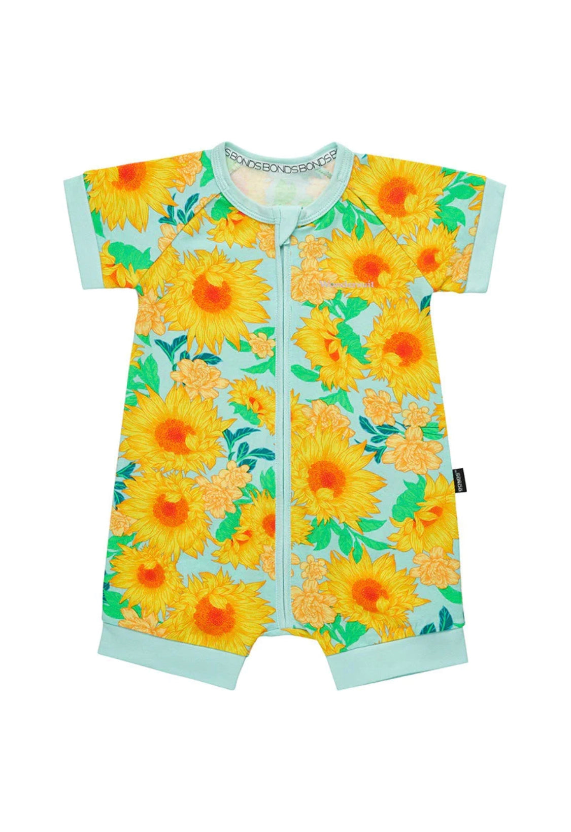 Bonds Short Sleeve Zip Wondersuit Romper – Summer Sunflower