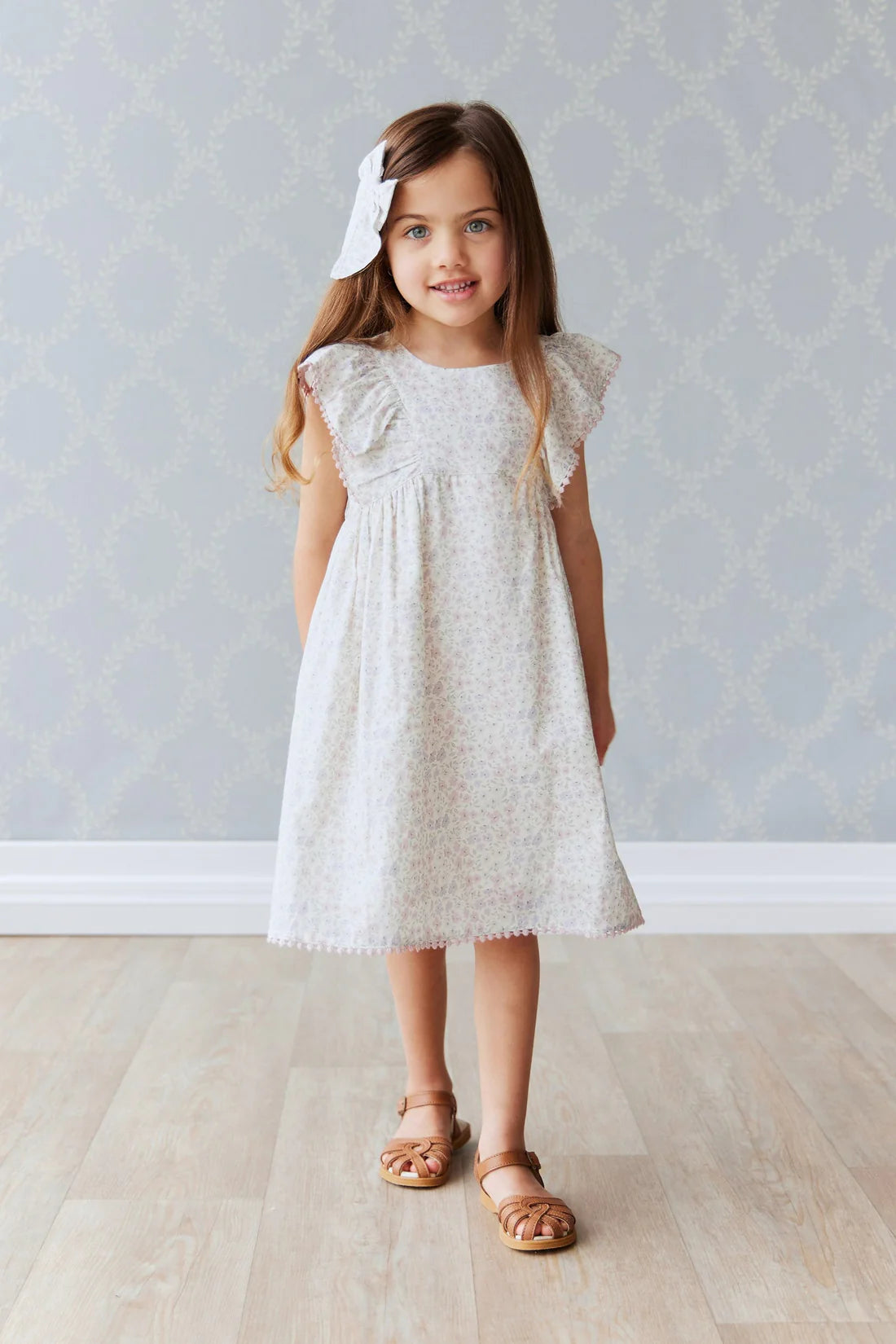 Organic Cotton Gabrielle Dress - Fifi Lilac