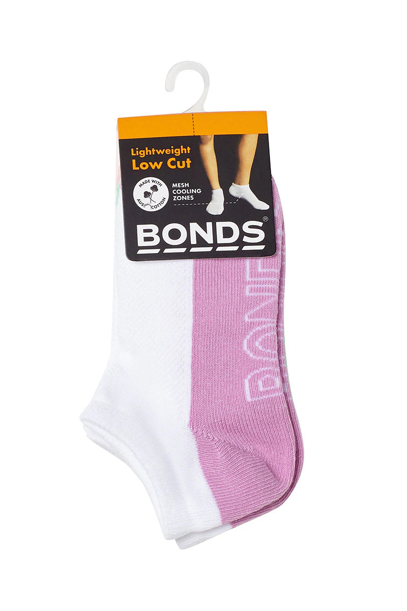 Kids Logo Lightweight Low Cut Socks 4 pack - Purple