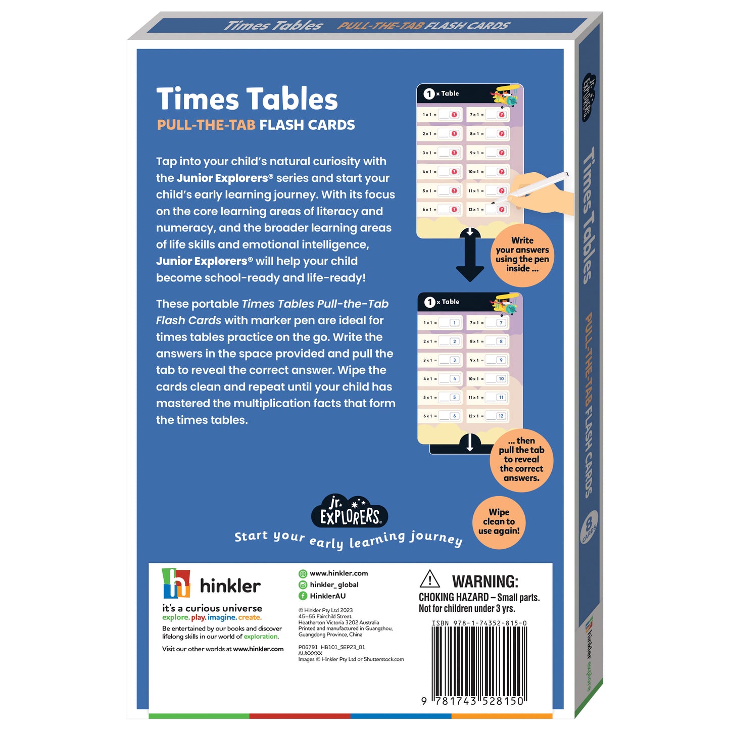 Junior Explorers: Times Table Pull-the-Tab Flash Cards