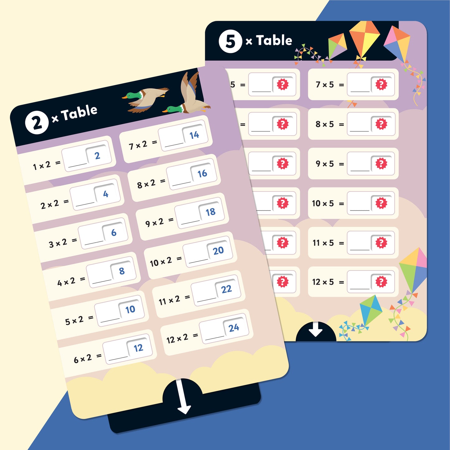 Junior Explorers: Times Table Pull-the-Tab Flash Cards