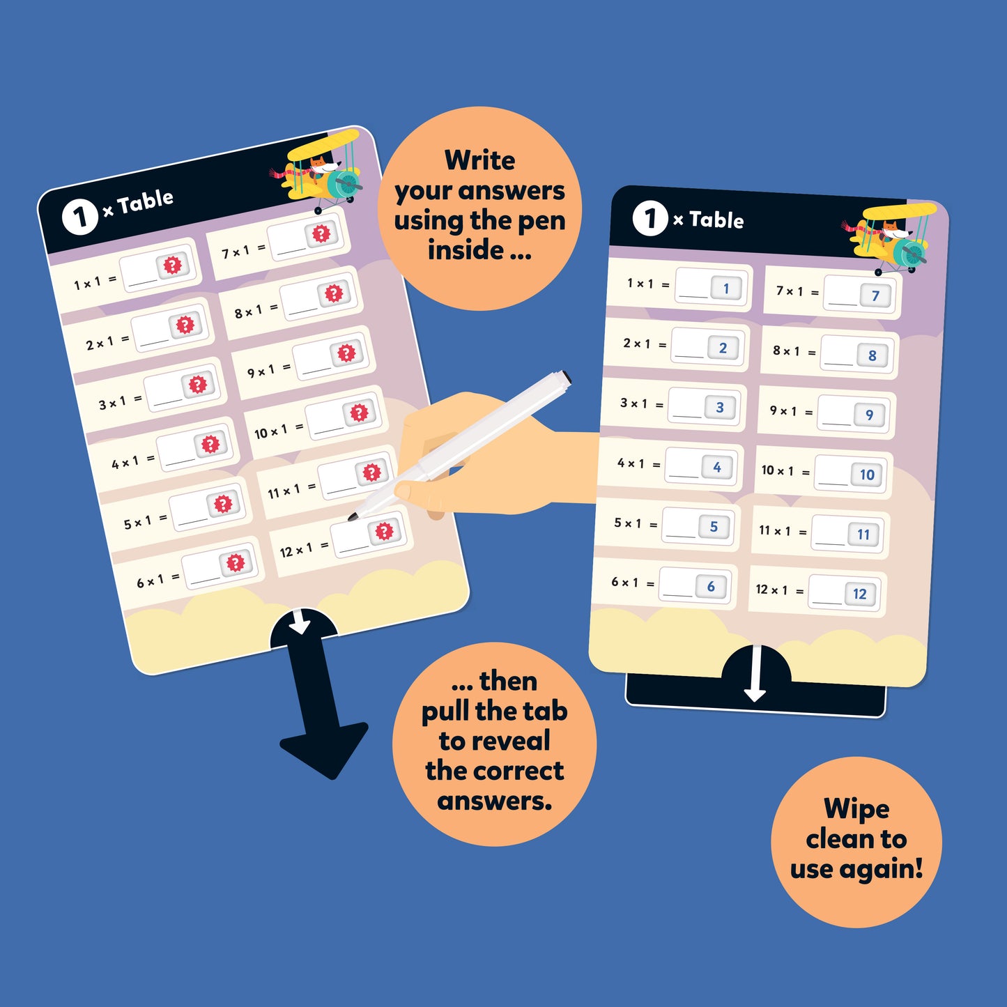 Junior Explorers: Times Table Pull-the-Tab Flash Cards