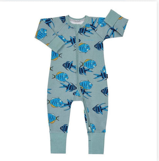BONDS 2 way zip wondersuit - under the sea