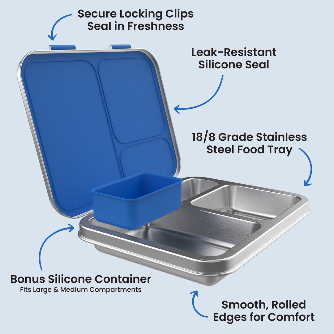 Bentgo stainless steel lunchbox - blue