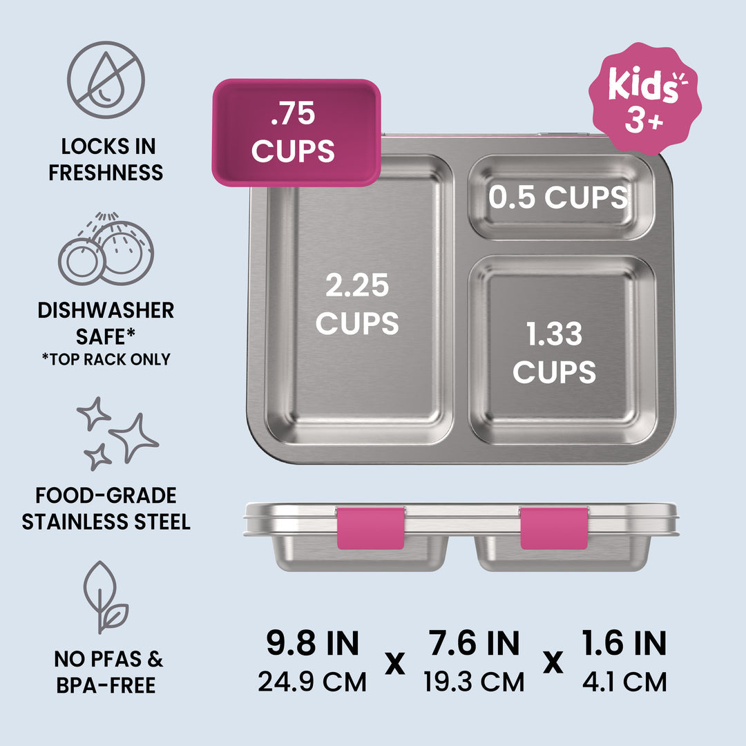 Bentgo stainless steel lunchbox - fuschia