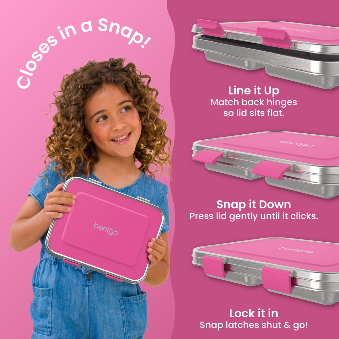 Bentgo stainless steel lunchbox - fuschia