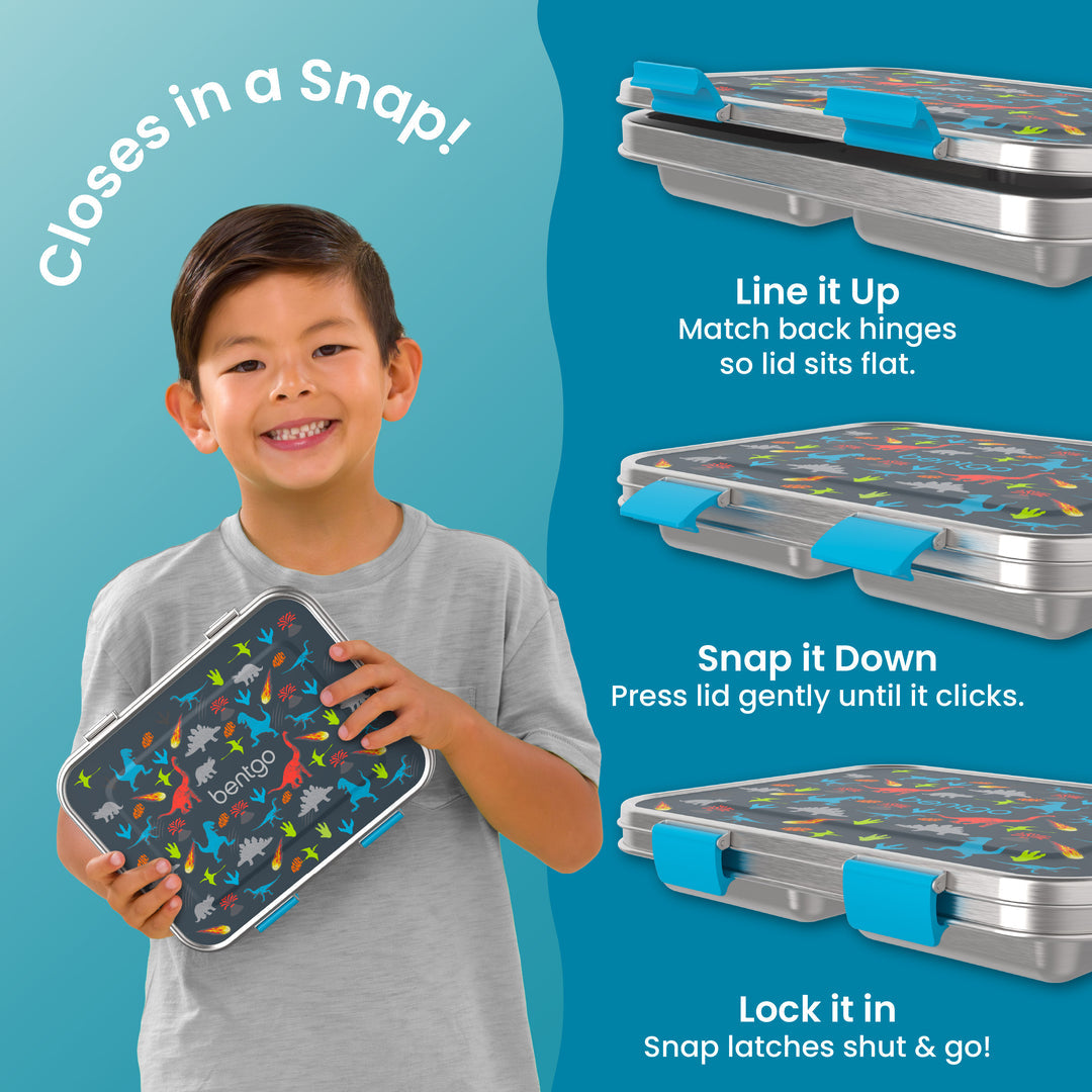 Bentgo stainless steel lunchbox - dinosaurs