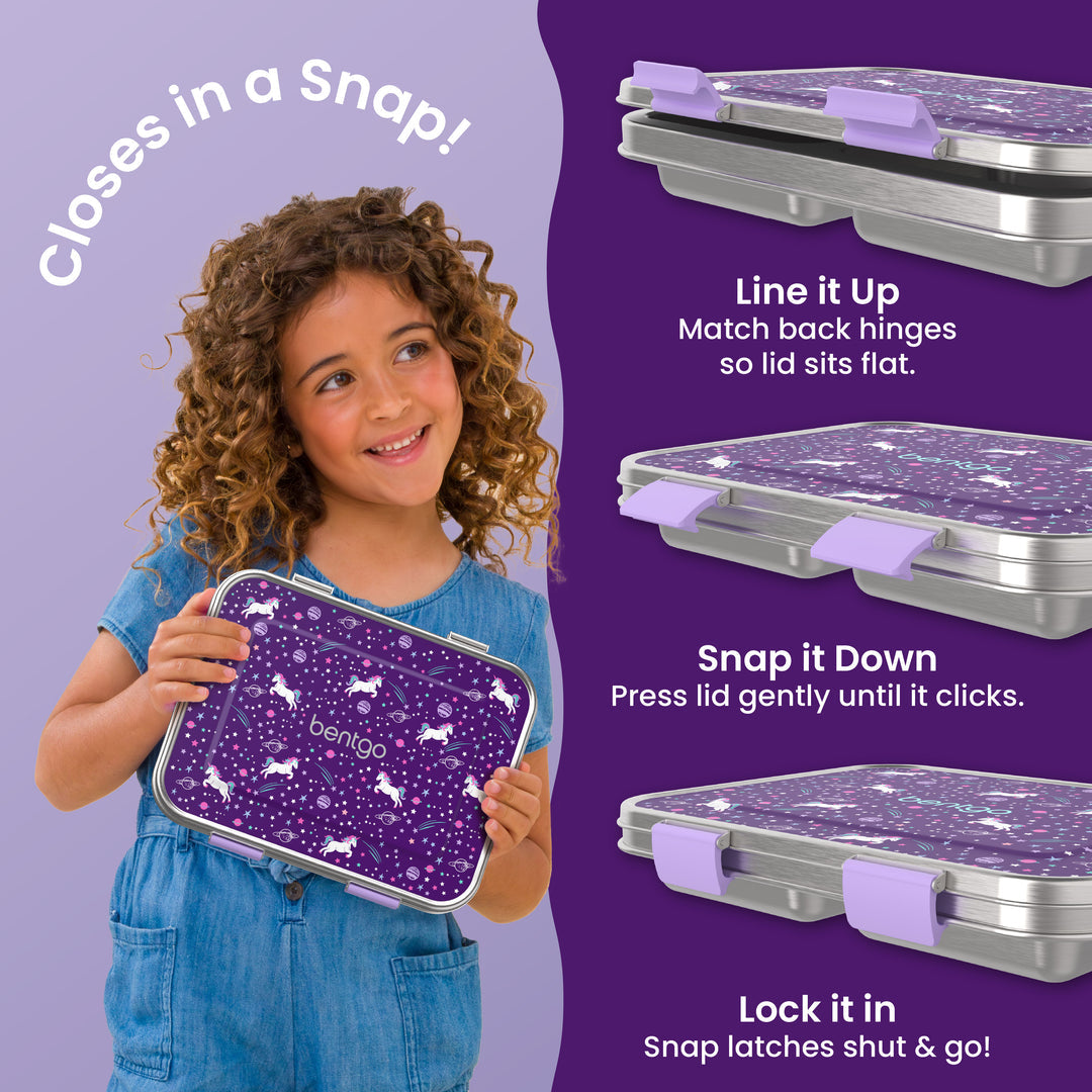 Bentgo stainless steel lunchbox - unicorn