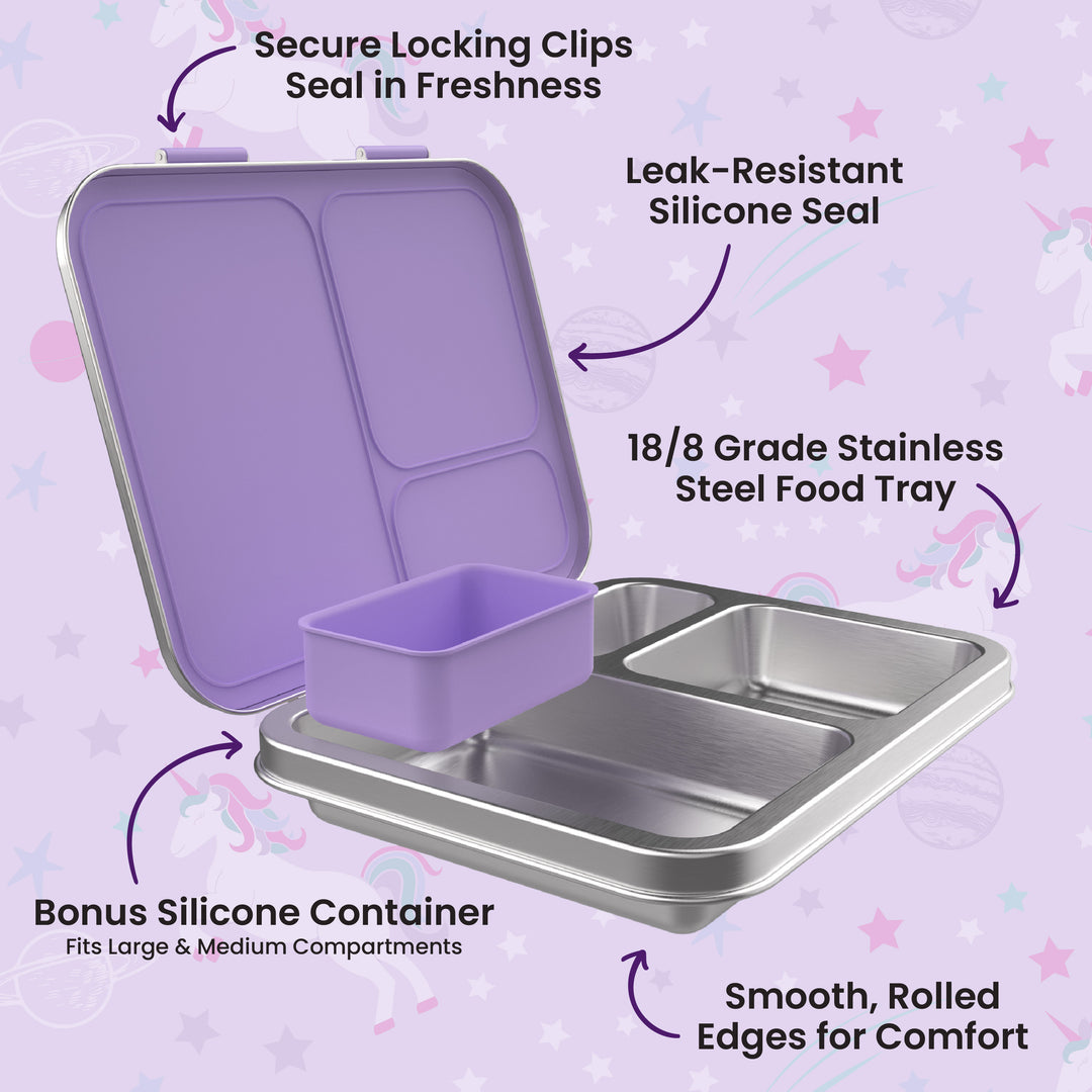 Bentgo stainless steel lunchbox - unicorn