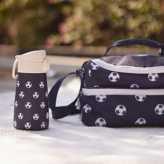 Football insulated double decker lunch bag