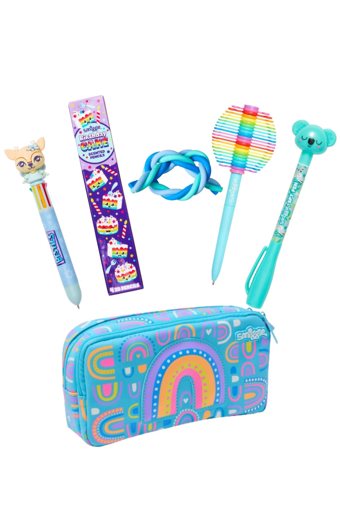 6 Piece Pencil Case & Stationery Goodies Bundle 1