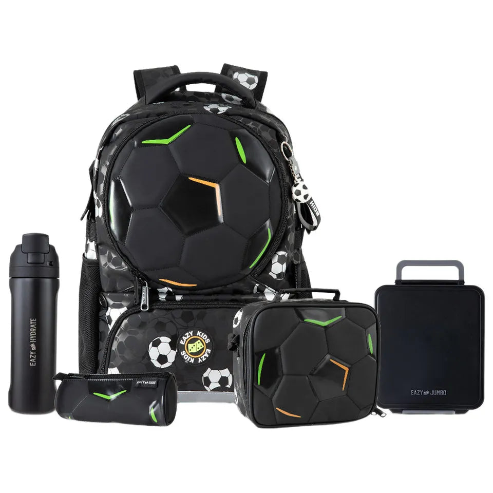 Backpack set - football black