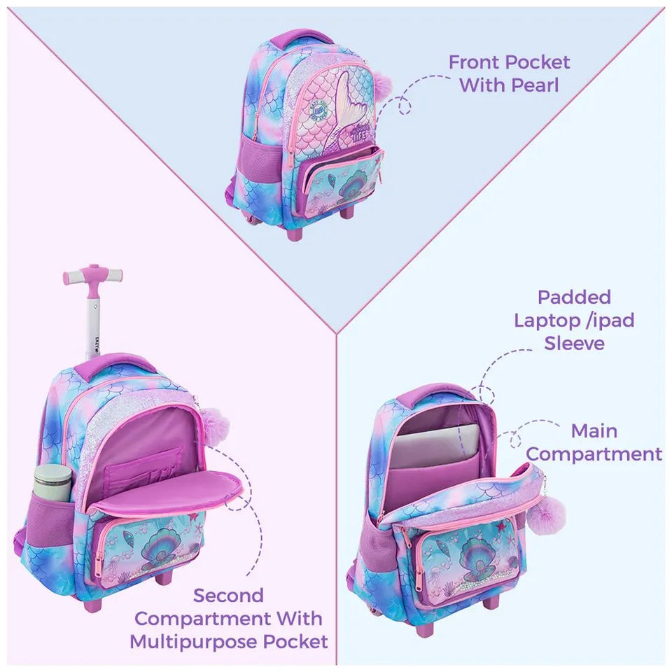 Trolley Set - 7 pieces Mermaid pink