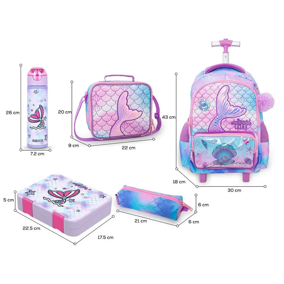Trolley Set - 7 pieces Mermaid pink