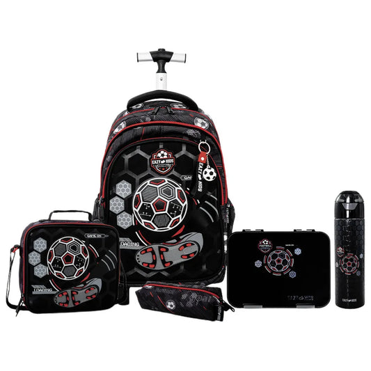 Trolley Set - 7 pieces football black/red