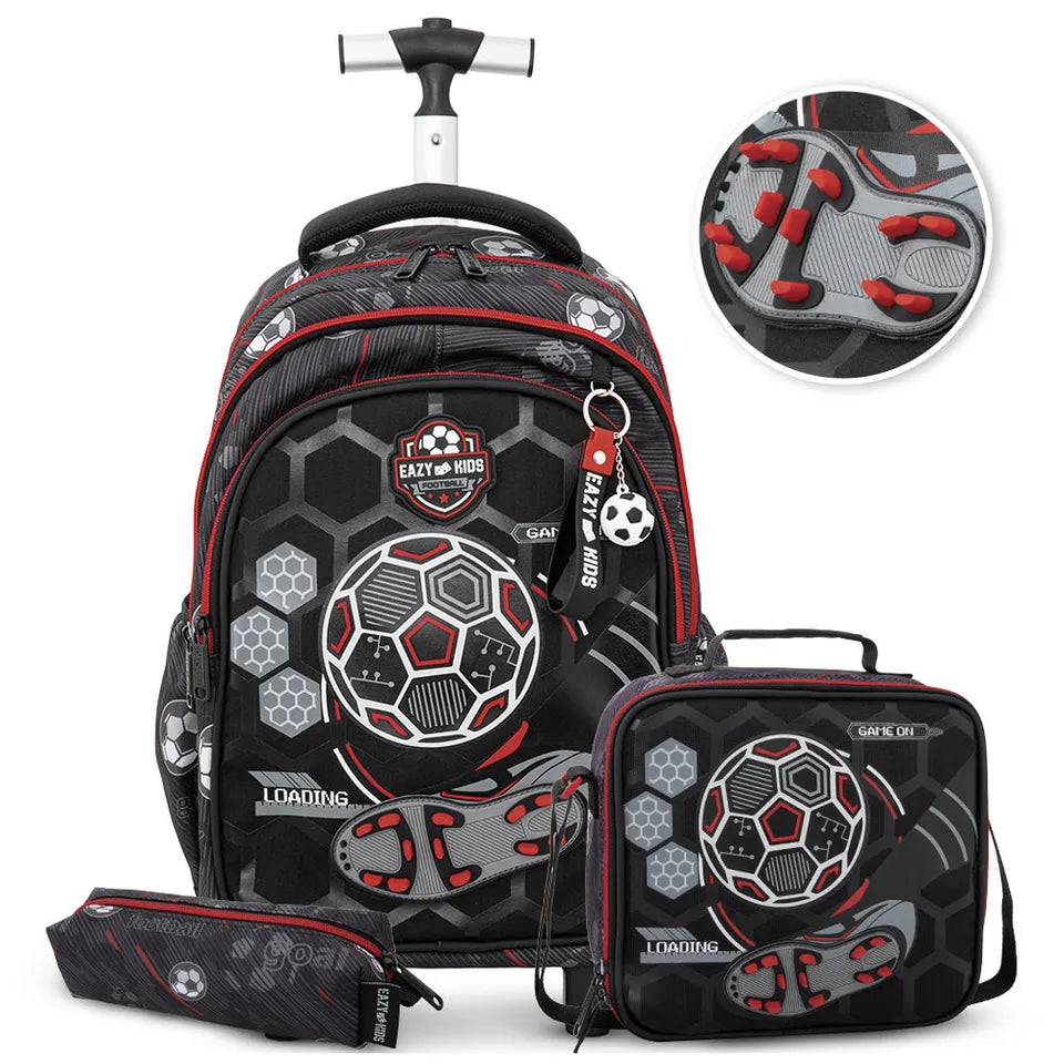 Trolley Set - 7 pieces football black/red