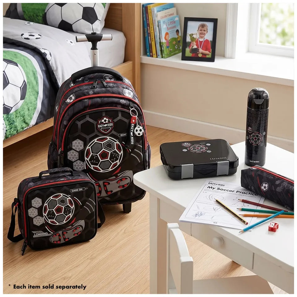 Trolley Set - 7 pieces football black/red