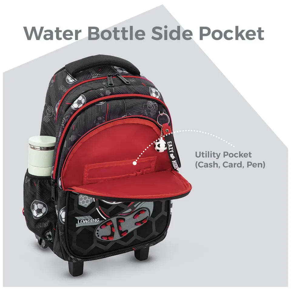 Trolley Set - 7 pieces football black/red