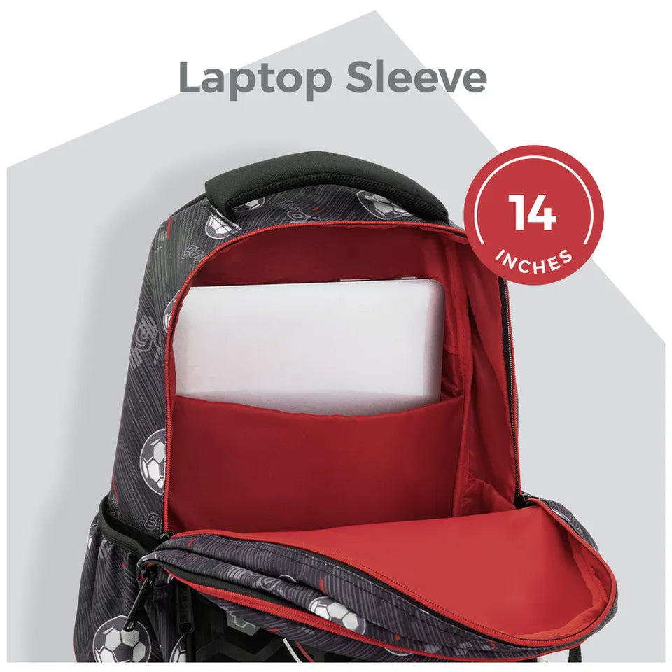 Trolley Set - 7 pieces football black/red