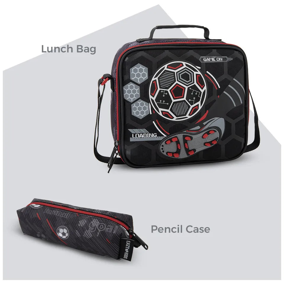 Trolley Set - 7 pieces football black/red