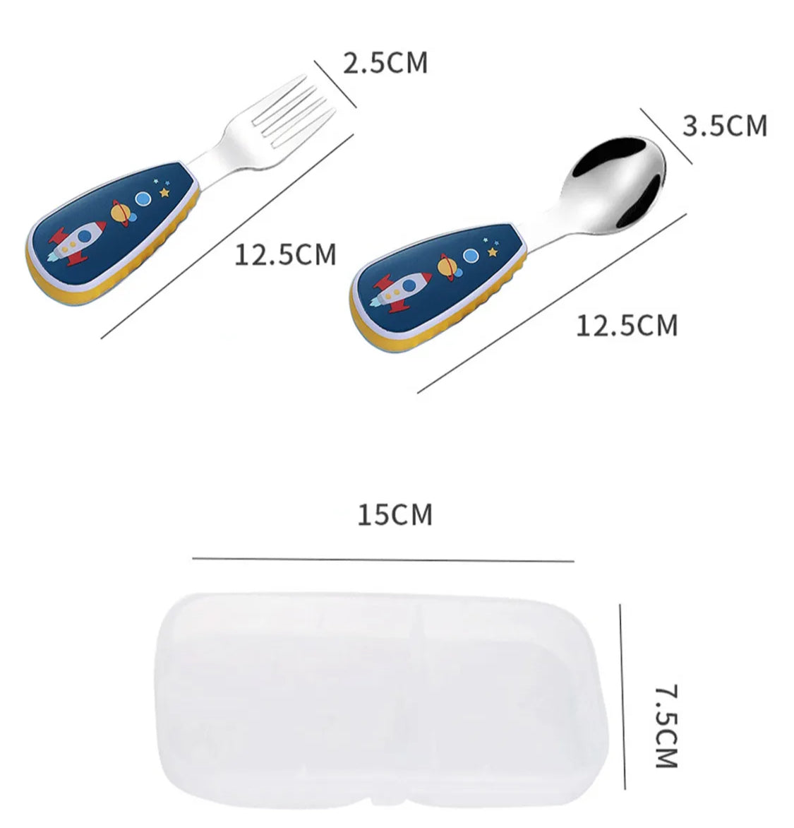 Kids cutlery set with case