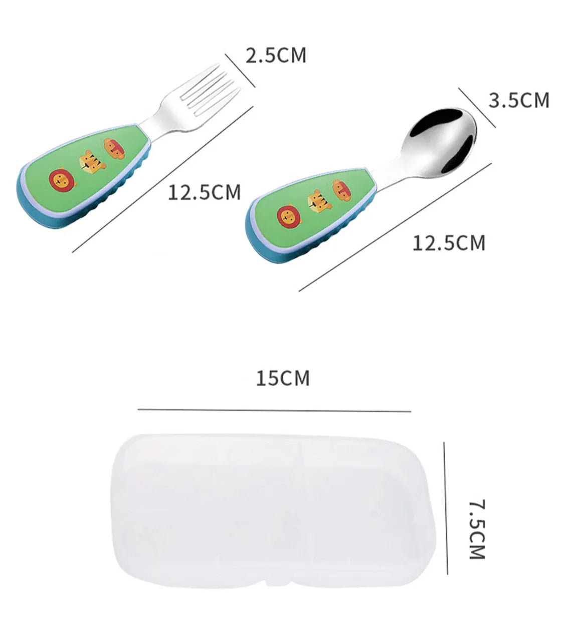 Kids cutlery set with case