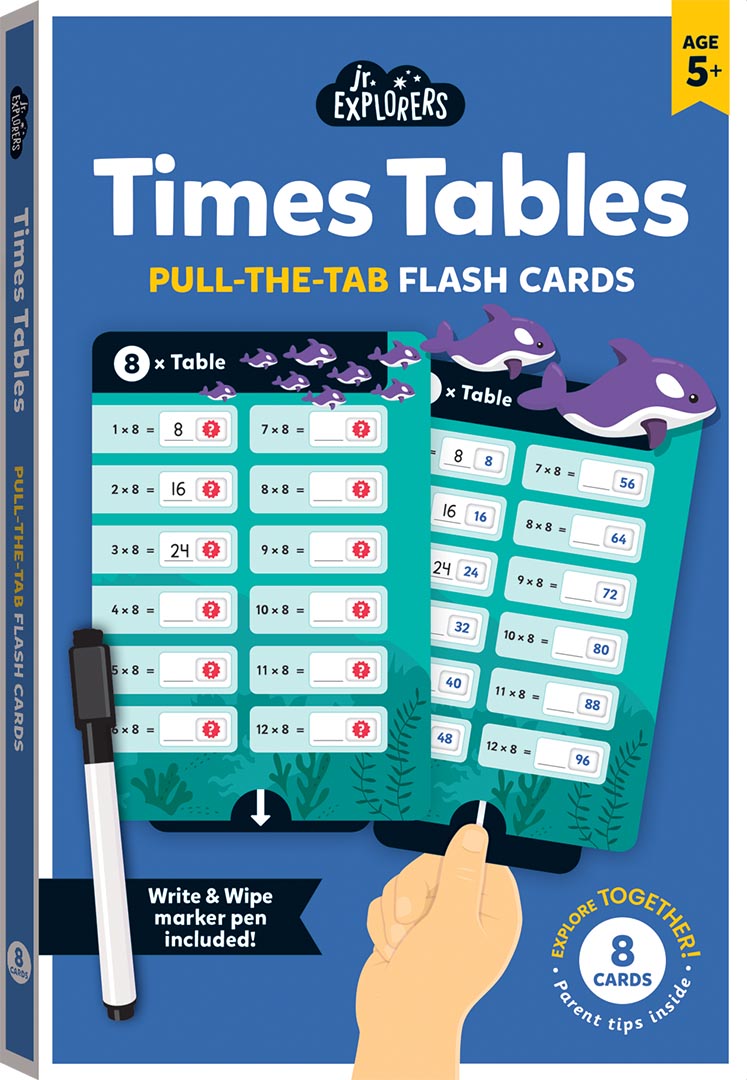 Junior Explorers: Times Table Pull-the-Tab Flash Cards