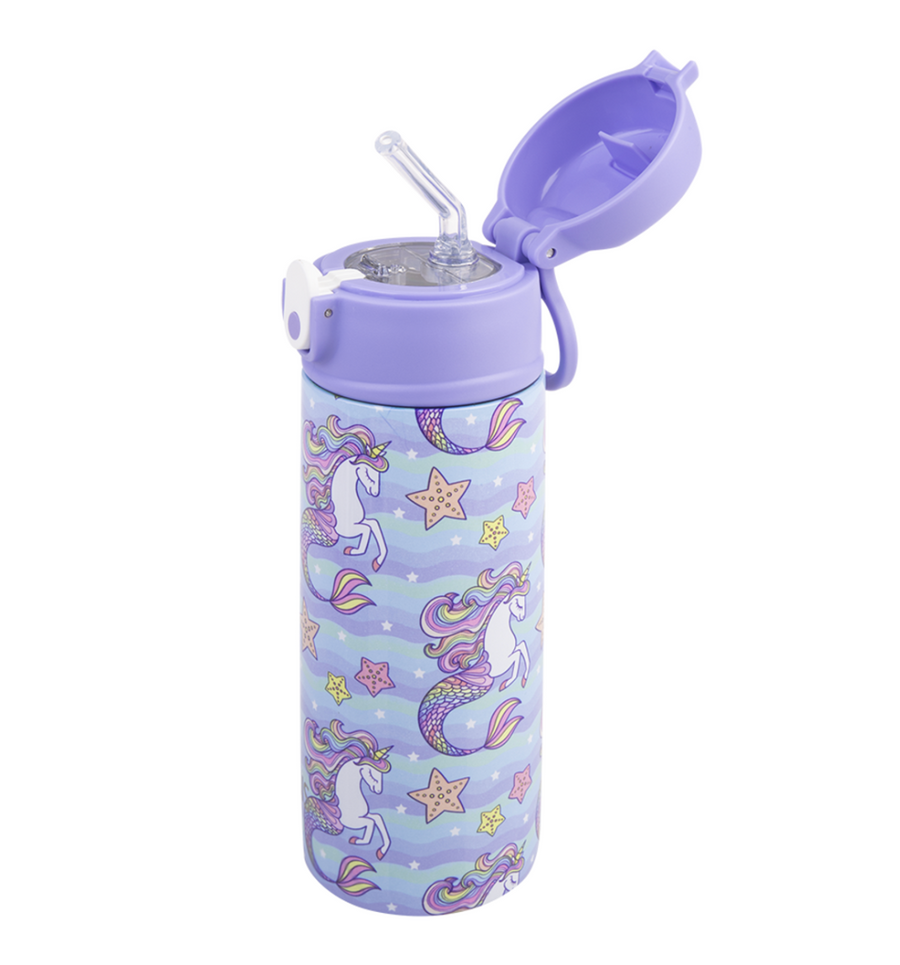 Oasis Insulated Drink Bottle with Sipper 550ml - Mermaid Unicorns