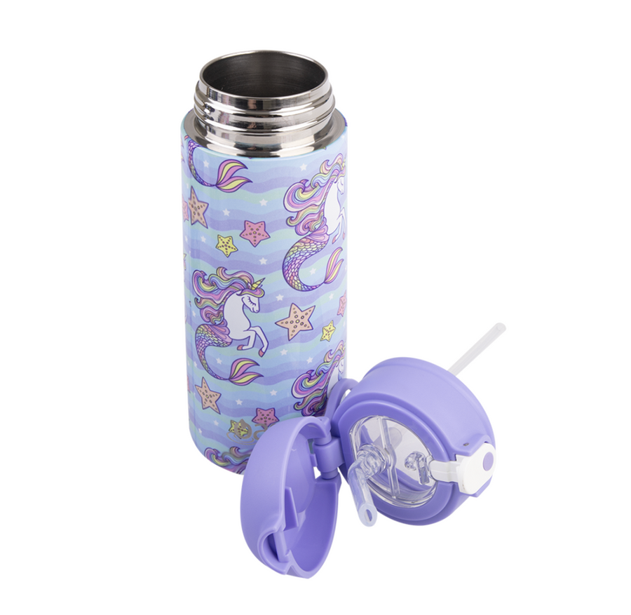 Oasis Insulated Drink Bottle with Sipper 550ml - Mermaid Unicorns