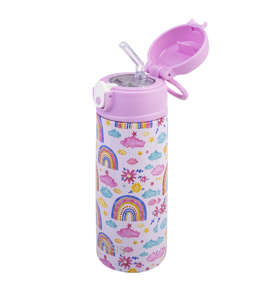 Oasis Insulated Drink Bottle with Sipper 550ml - Rainbow Sky