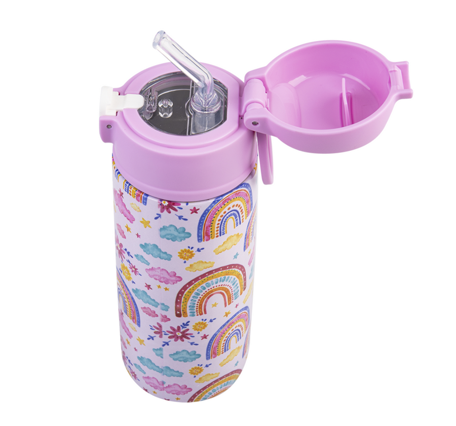 Oasis Insulated Drink Bottle with Sipper 550ml - Rainbow Sky